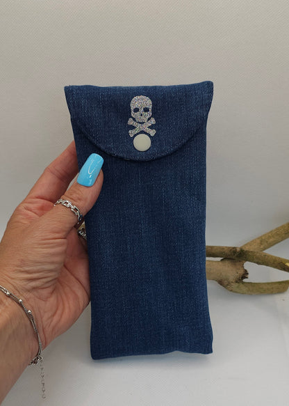 Pochette pour lunettes Tête de mort