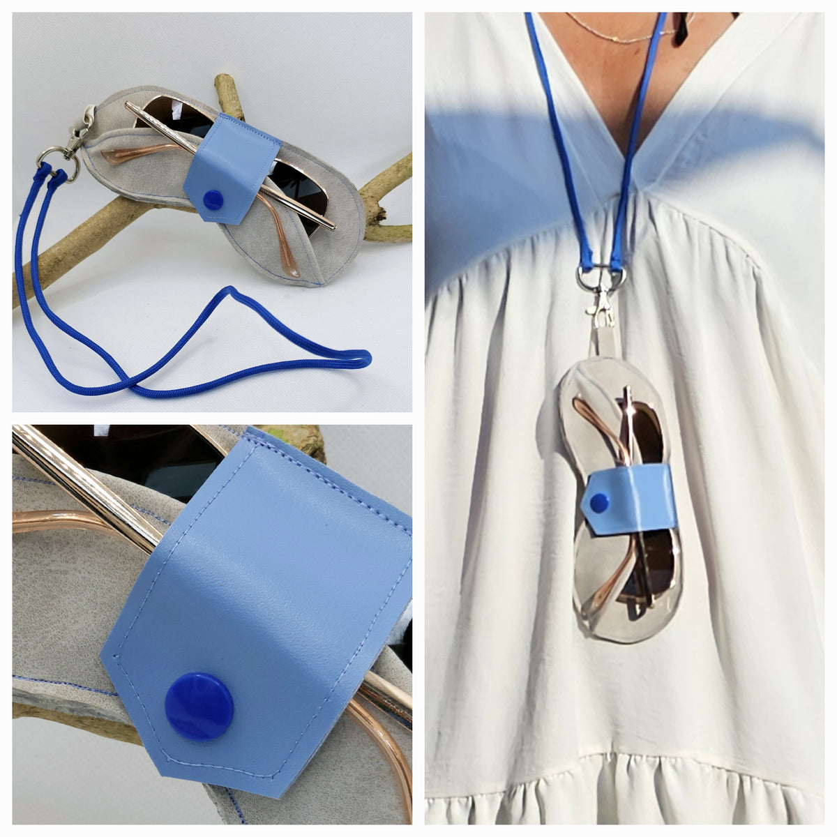 Porte lunette tour de cou Blue