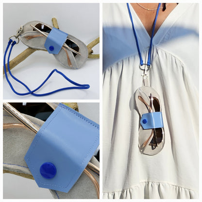 Porte lunette tour de cou Blue