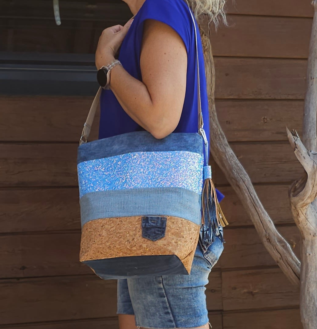Sac à main multi matières