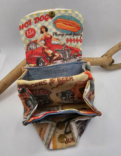 Porte monnaie multi poche Pin Up