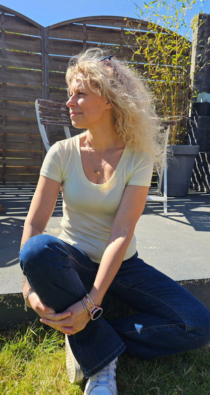 Tee shirt Pretty jaune pâle