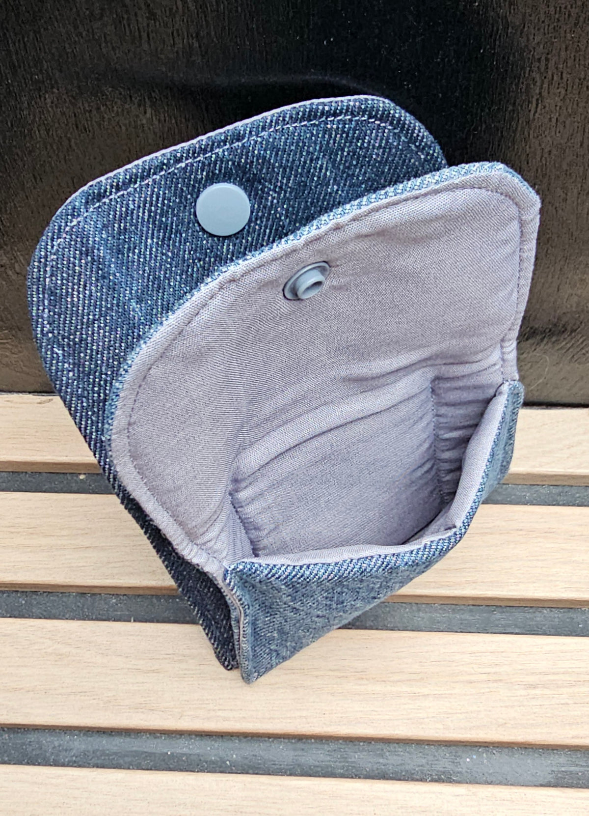 Double porte carte Gris