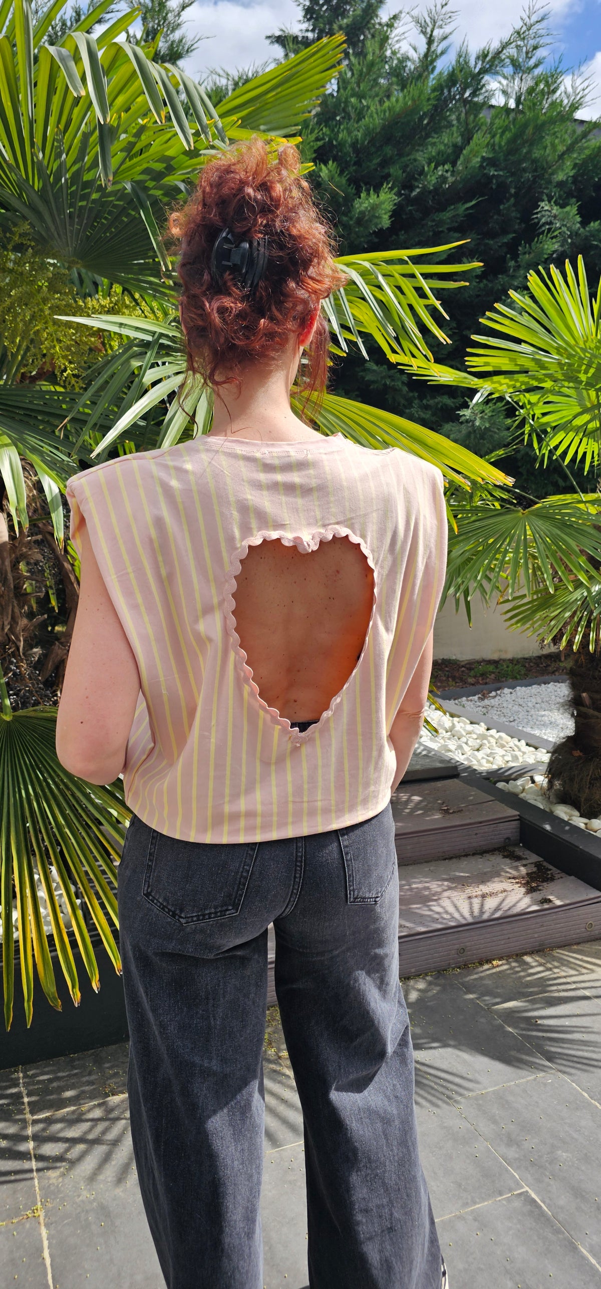 Tee shirt jolicoeur Rose et  jaune