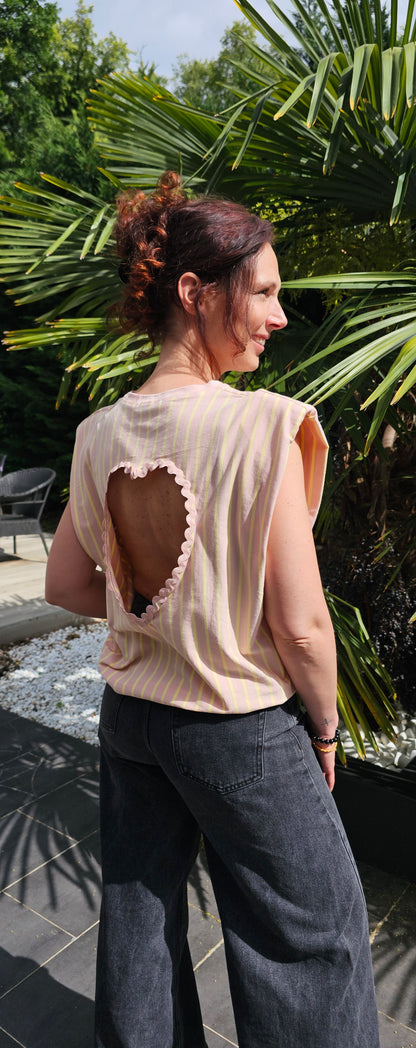 Tee shirt jolicoeur Rose et  jaune