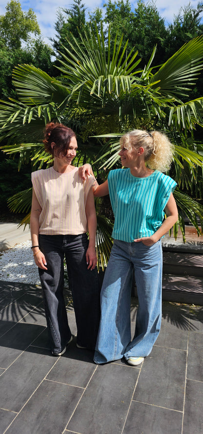 Tee shirt jolicoeur Rose et  jaune