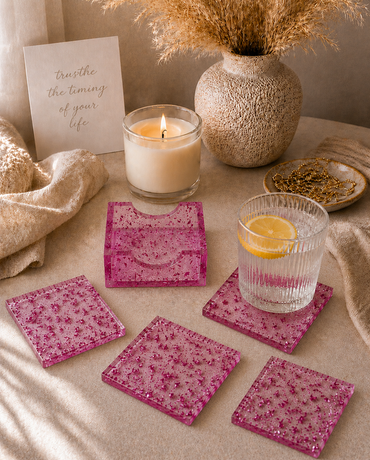 4 sous-verres avec socle