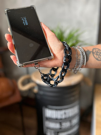 Sangle de poignet téléphone grosse maille marbré