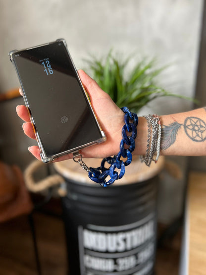 Sangle de poignet téléphone grosse maille marbré