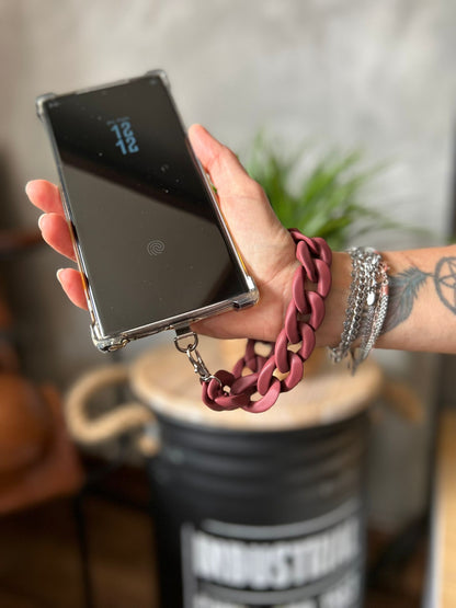 Sangle poignet de téléphone Grosse maille Mat