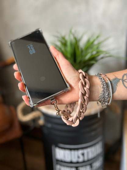 Sangle poignet de téléphone Grosse maille Mat