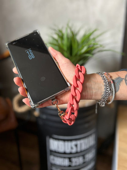 Sangle poignet de téléphone Grosse maille Mat