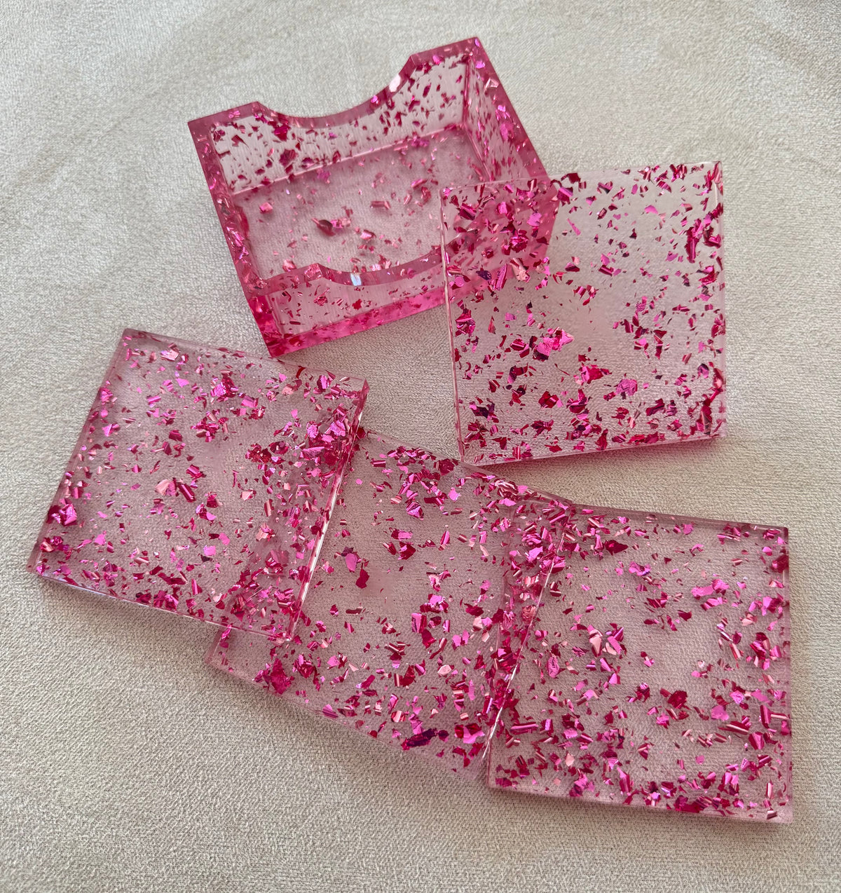 4 sous-verres avec socle