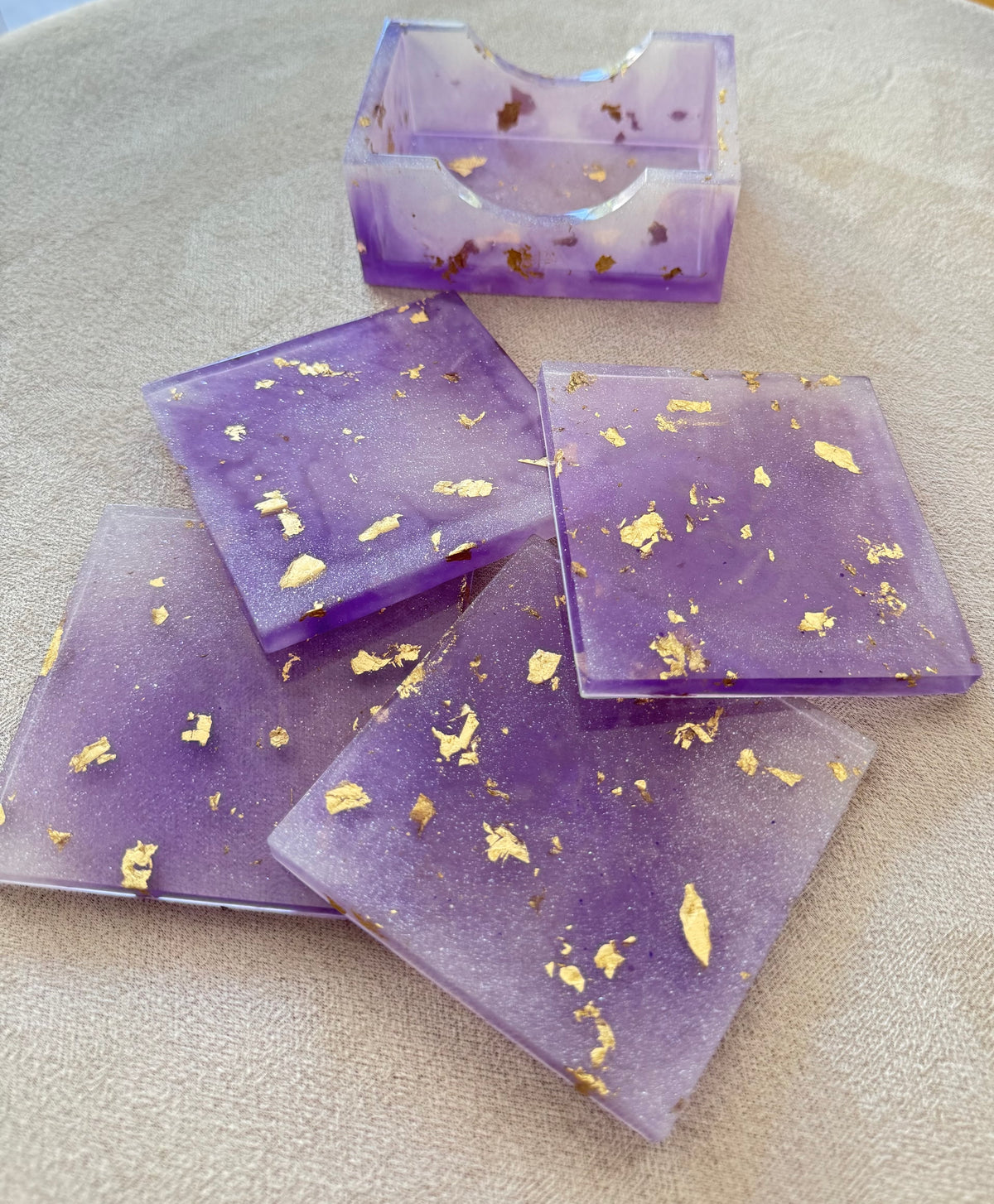 4 sous-verres avec socle