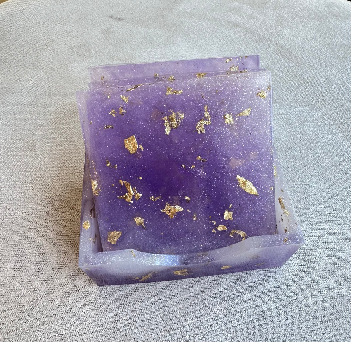 4 sous-verres avec socle