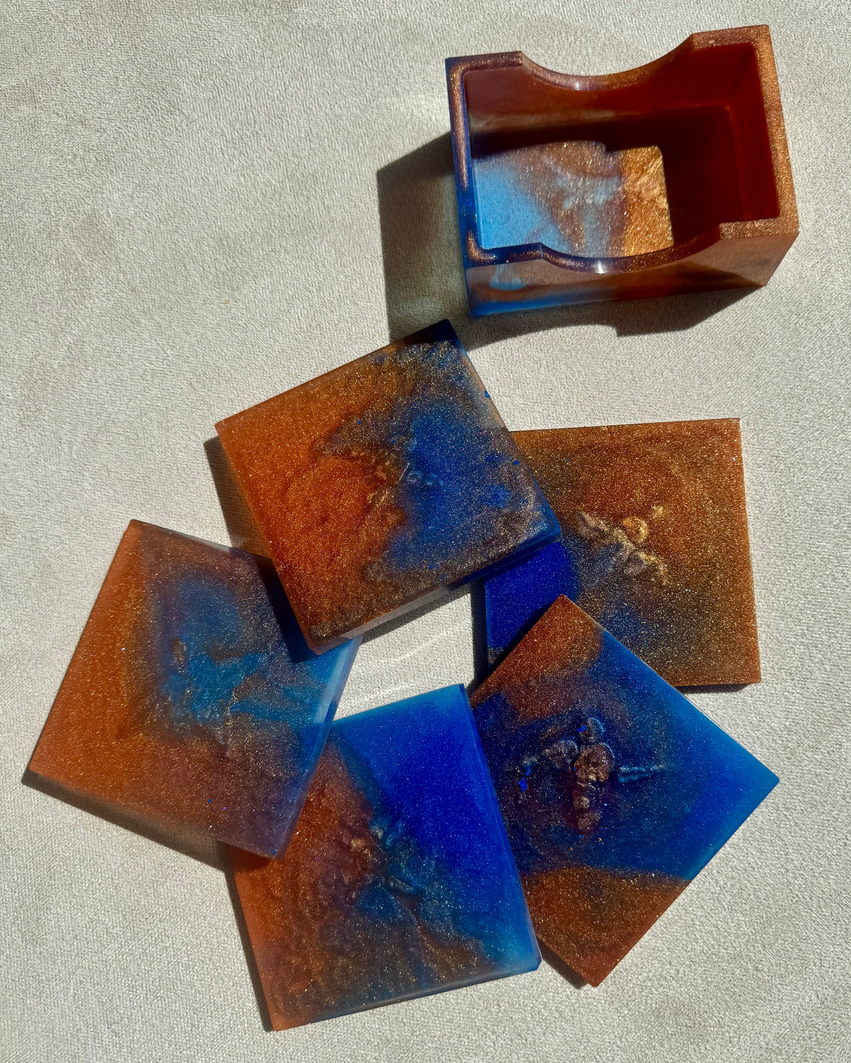 5 sous-verres avec socle