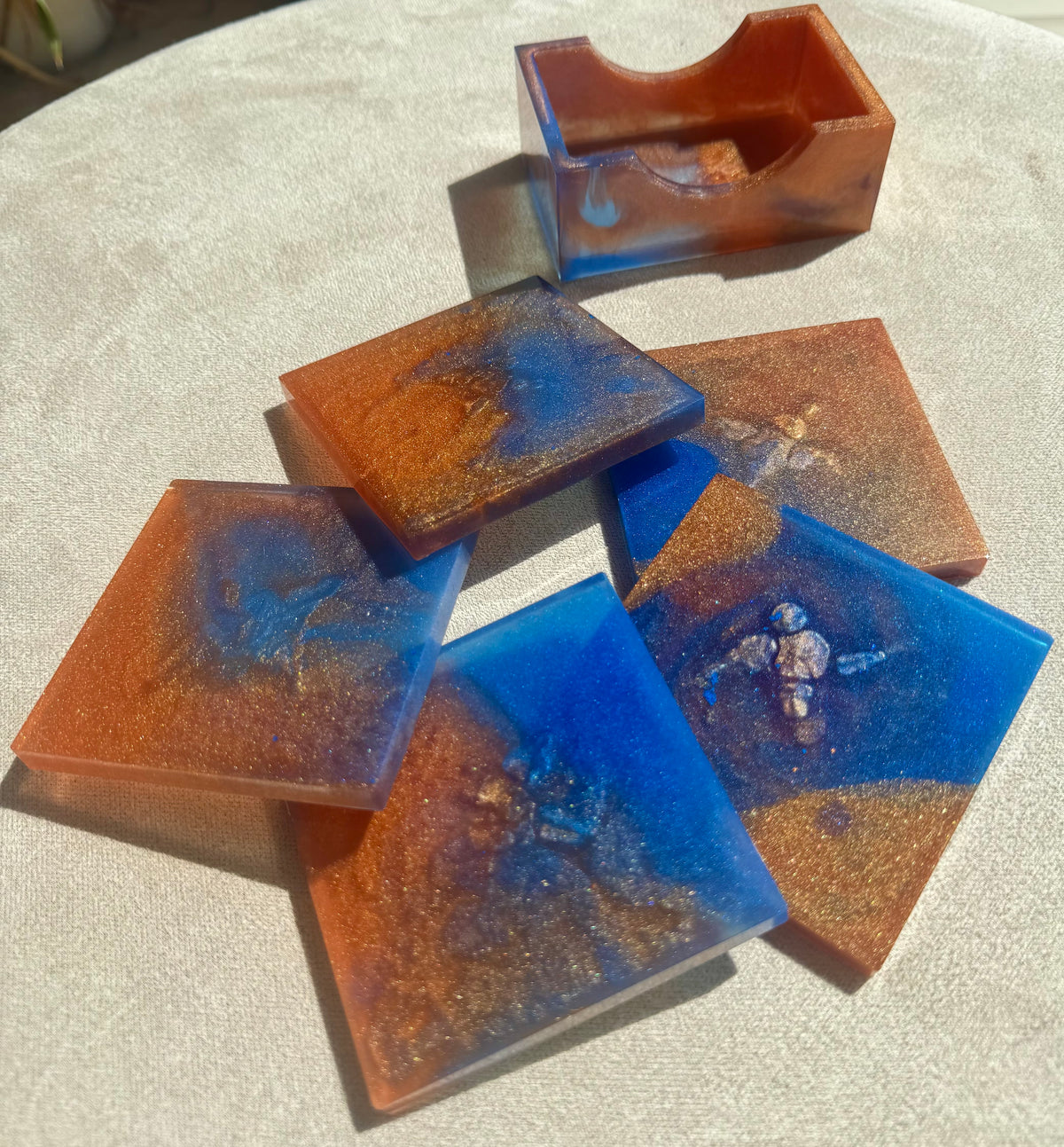 5 sous-verres avec socle