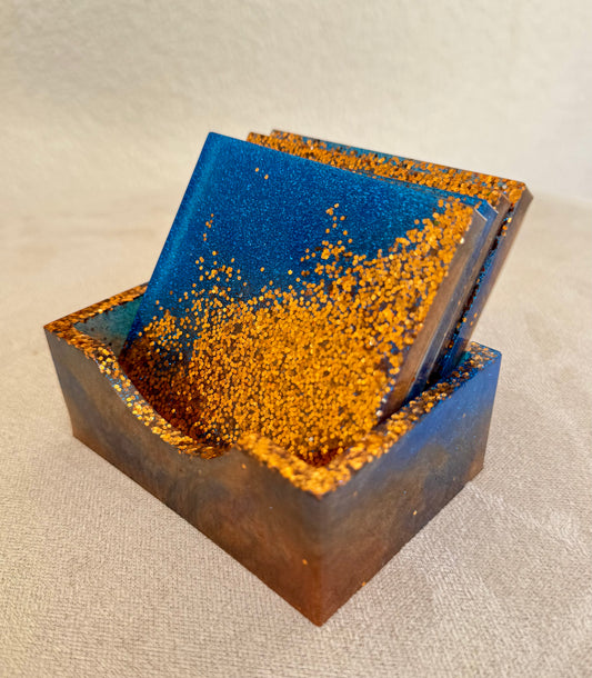 4 sous-verres avec socle