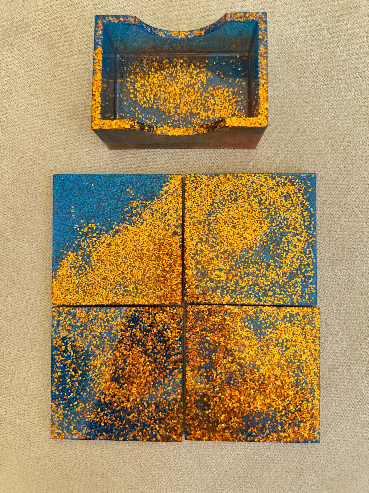 4 sous-verres avec socle