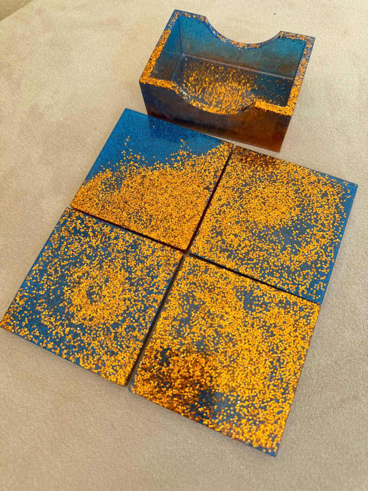 4 sous-verres avec socle